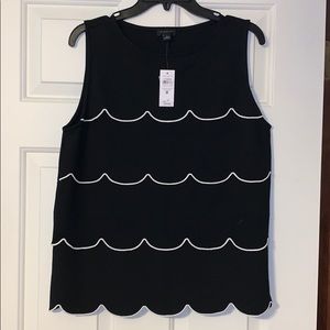 New with tags! Ann Taylor sleeveless scalloped top